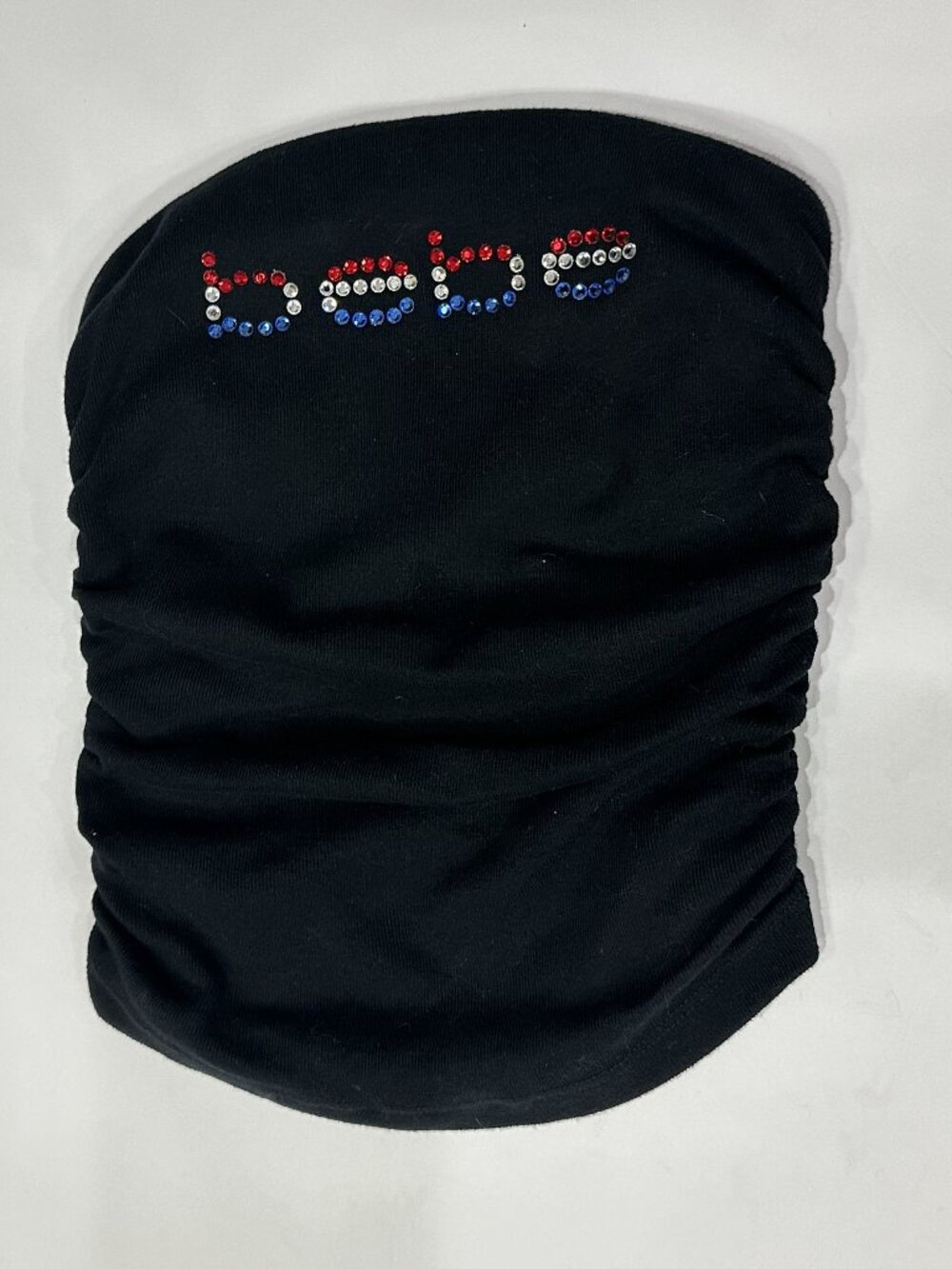 Bebe Sport Black Strapless Rhinestone Tube top